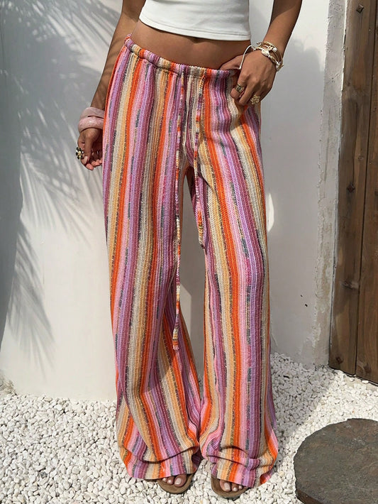 Orange Striped Pants