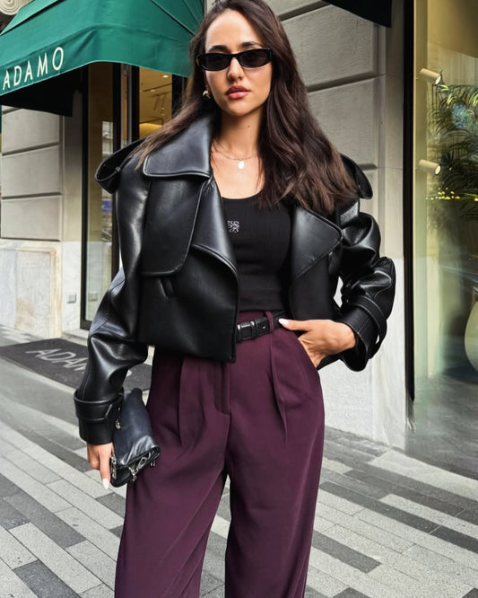 سترة جلدية فاخرة