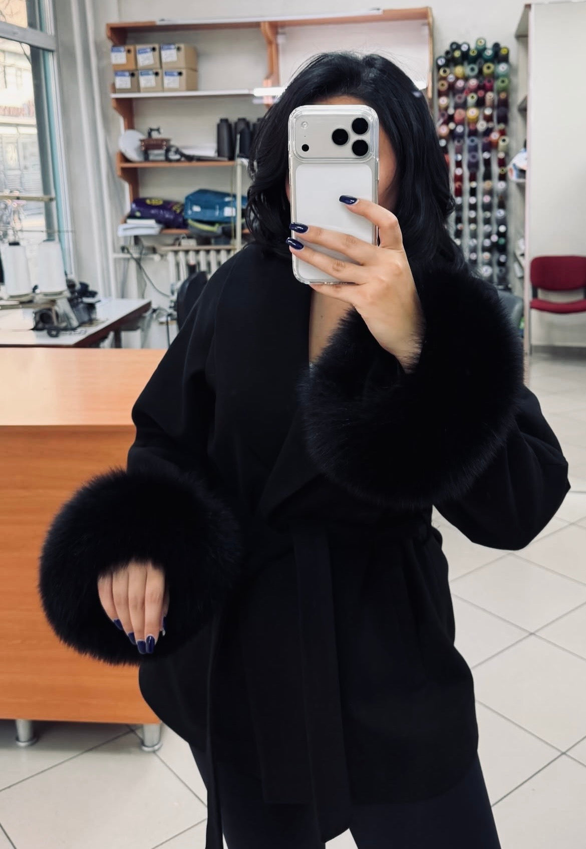 .NEW Fox/Cashmere Fur Jacket