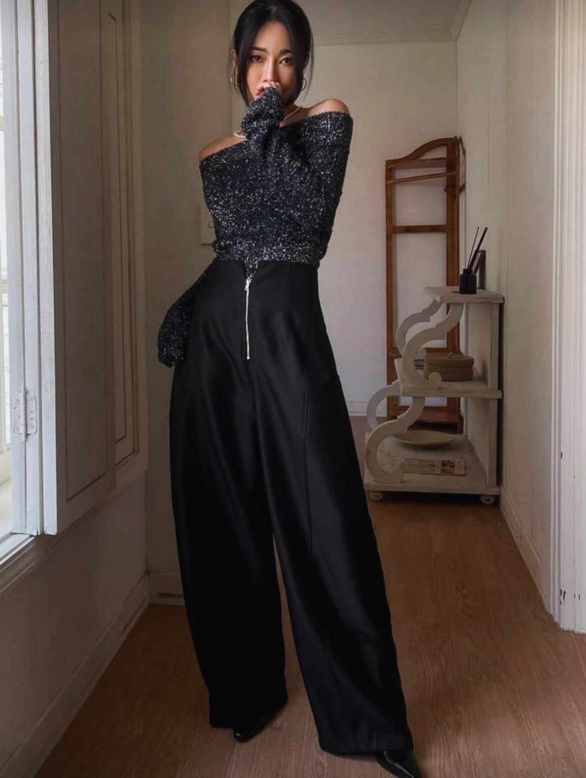 .NEW Black High Waisted Pants