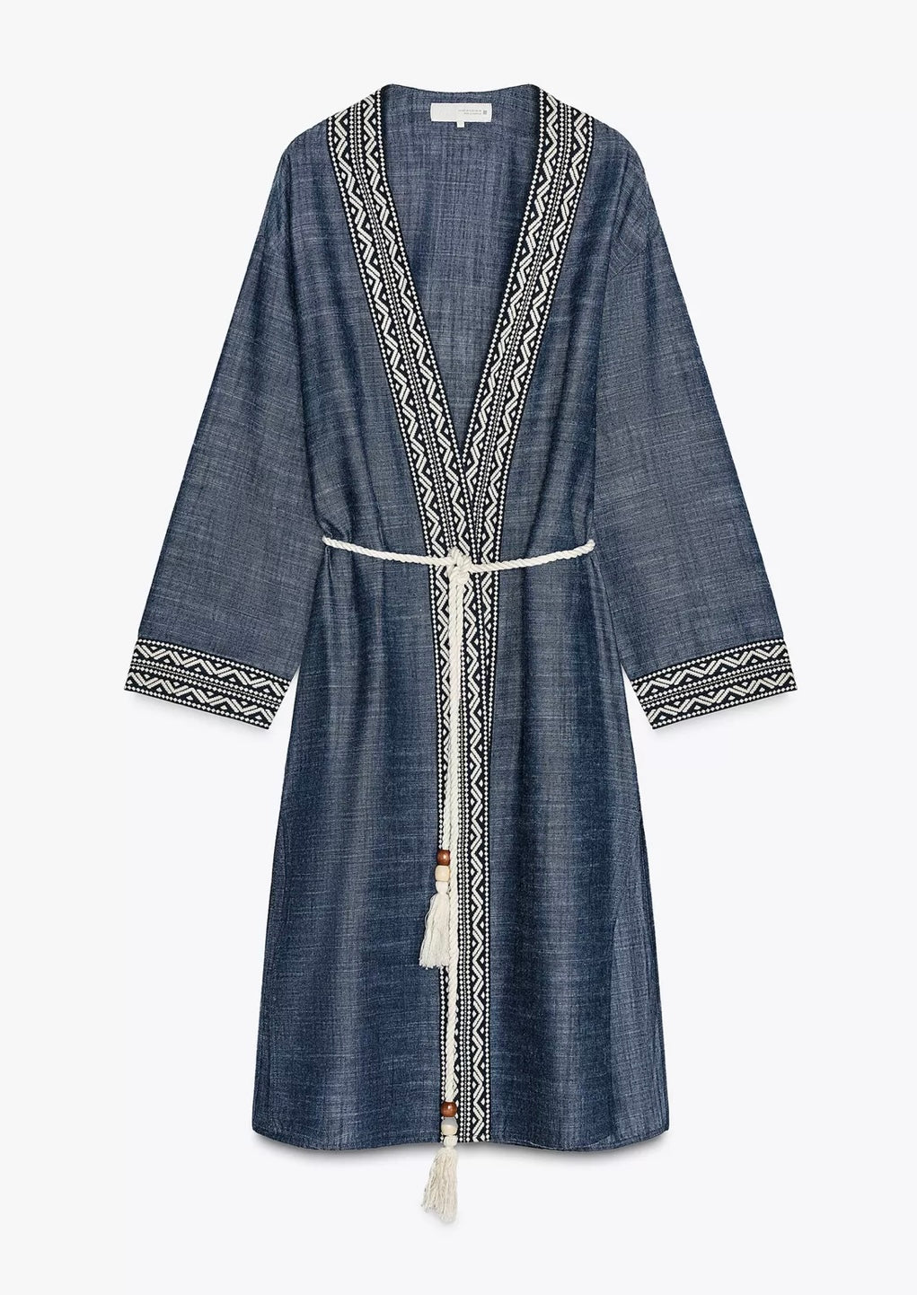 Embroided Kimono With belt