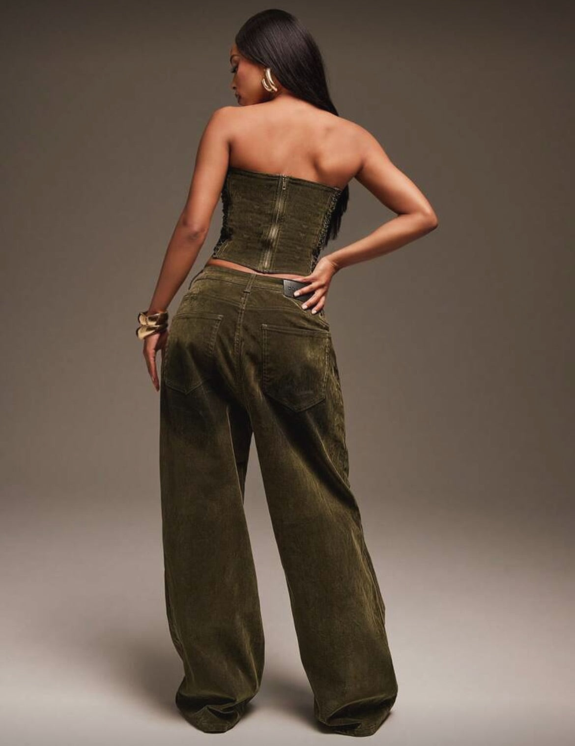 .NEW Velvet Denim Pants