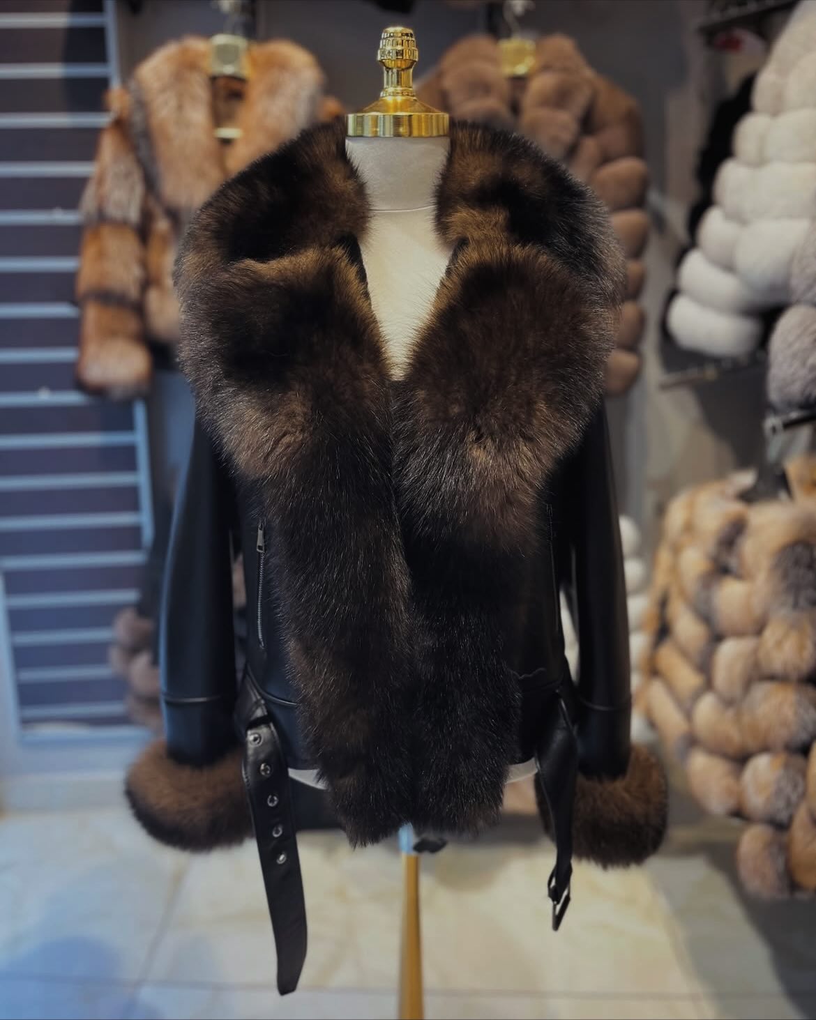 .⚜️Fox Leather Jacket