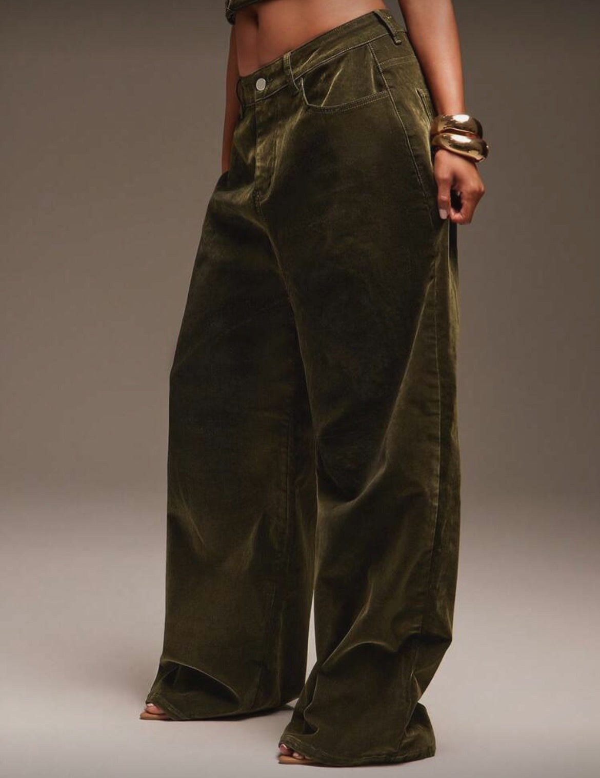 .NEW Velvet Denim Pants