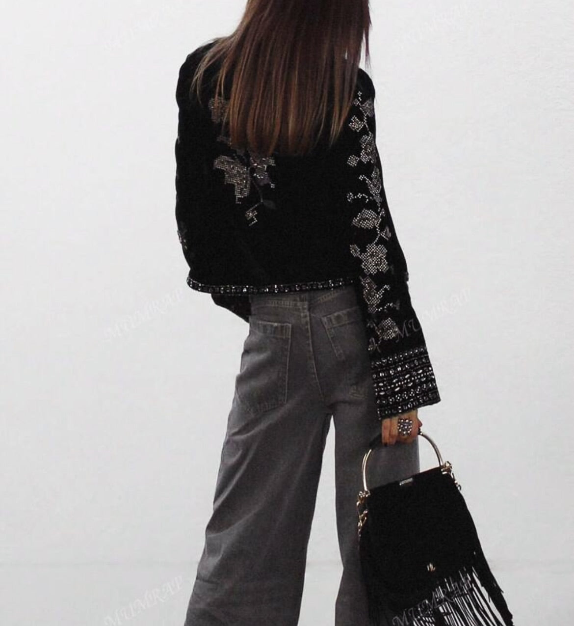 .NEW Embroidery Velvet Jacket