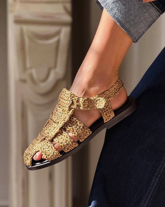 Ramona Straw Knit Sandals