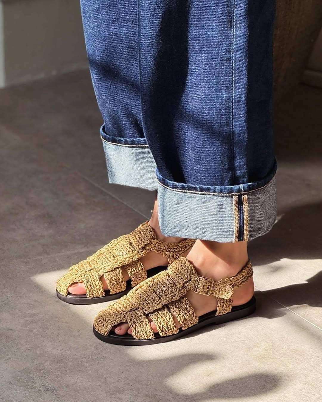 Ramona Straw Knit Sandals