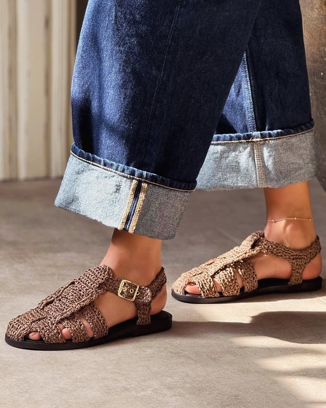 Ramona Straw Knit Sandals