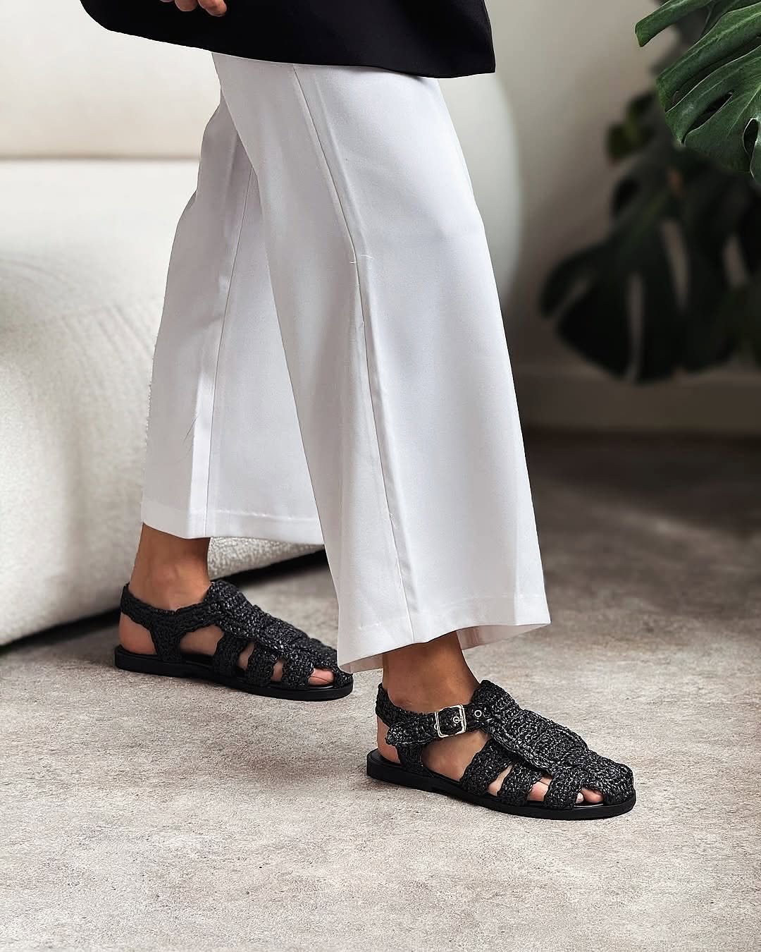 Ramona Straw Knit Sandals