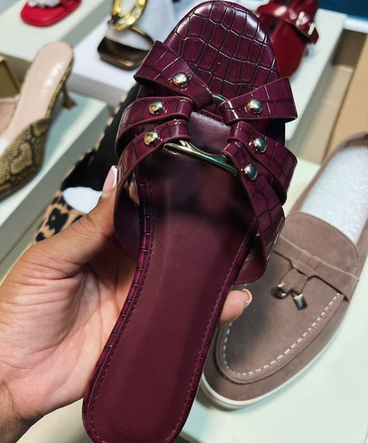Burgundy Slippers
