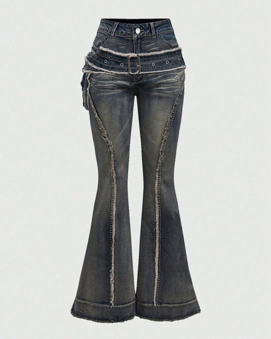 Distressed Flared Jeans