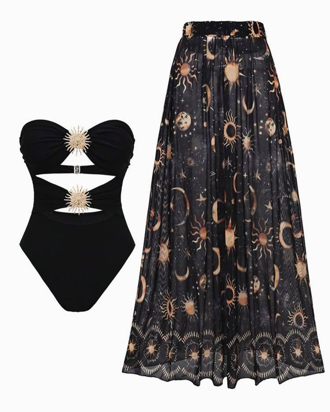 Z👙2pcs Black Space Set