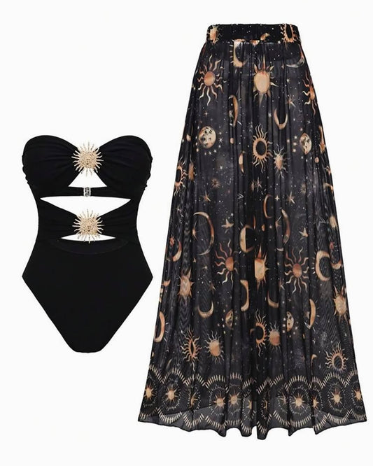 Z👙2pcs Black Space Set