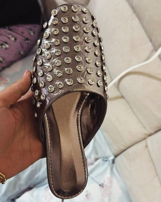 Metallic Mules