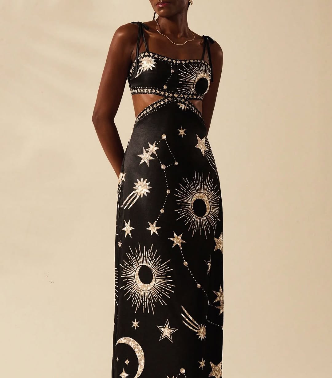 ✨ Stars Black Dress