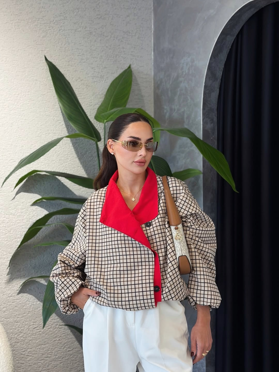 .NEW Red/Checkered Jacket