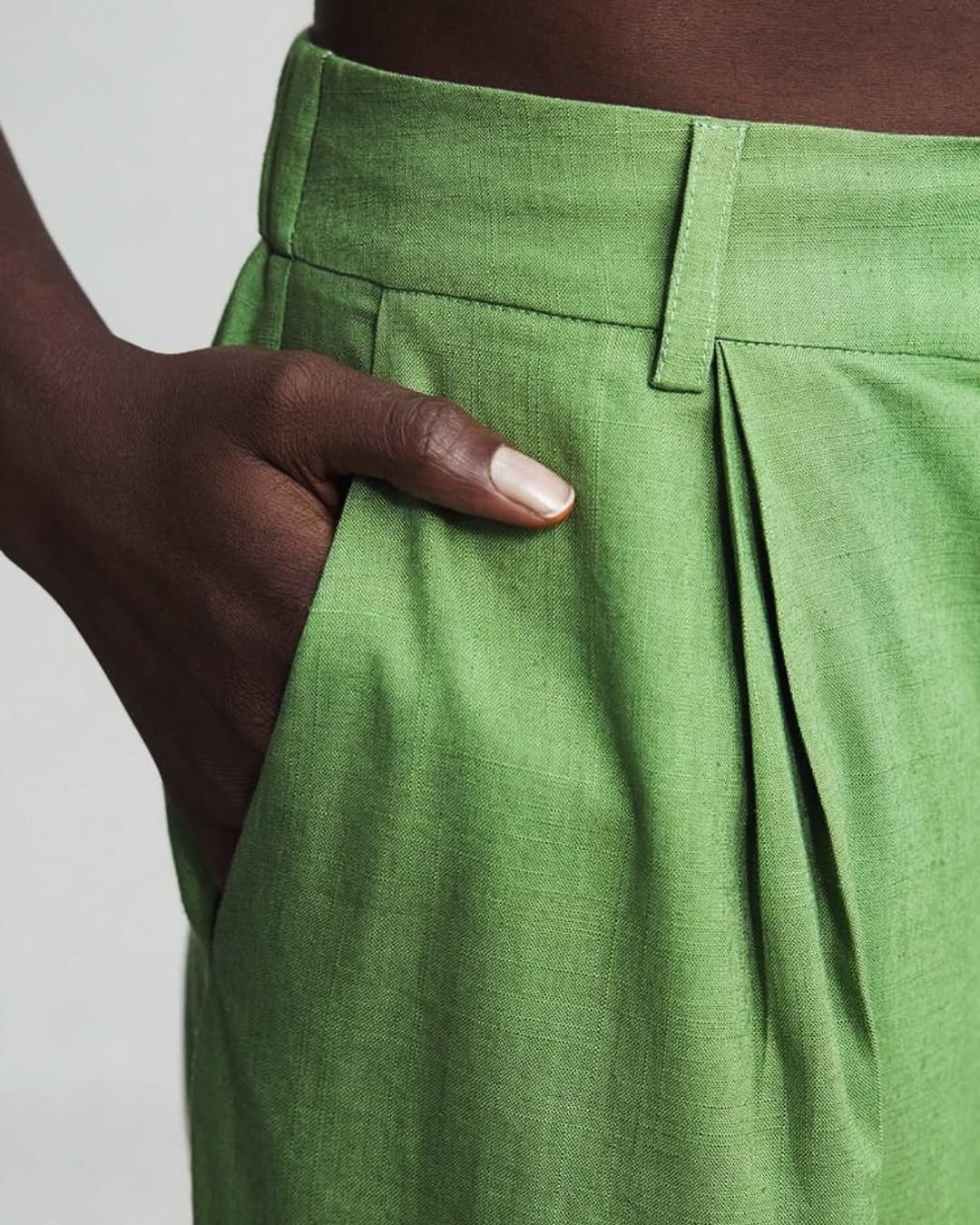 Green Linen Pants