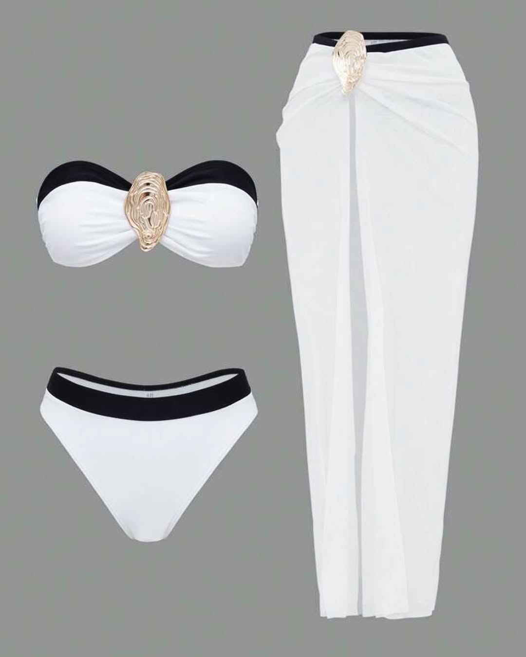 Z👙3pcs Black/White Set