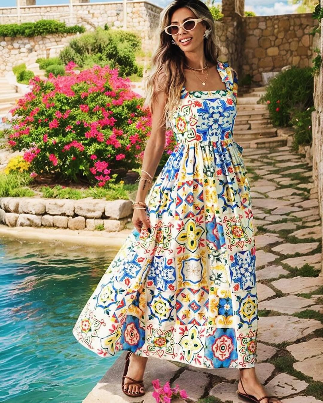 Boho Print Dress