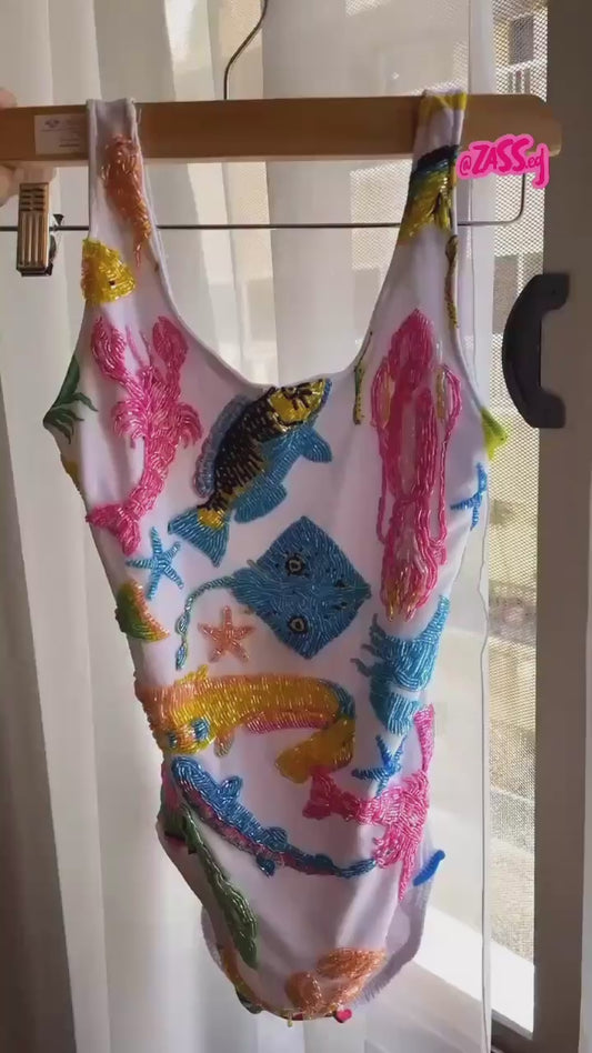 Z🐠 NEW Embellished Océan One-Piece
